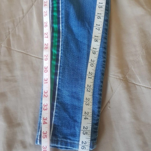 Divided H&M  Womens Jeans Size 4 Denim Y2K Side Striped Panel Mid Rise Waist - Picture 10 of 12